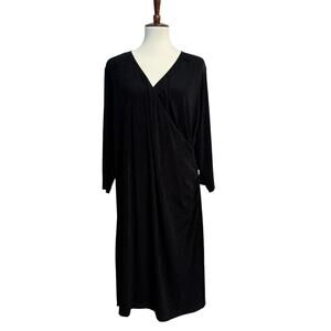 Chico's Travelers Classic Rosemary Wrap Dress In Black